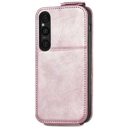 For Sony Xperia 1 V Case Shock-Absorbent Vertical Flip Stand Phone Cover