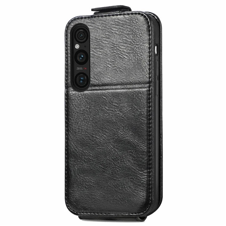 For Sony Xperia 1 V Case Shock-Absorbent Vertical Flip Stand Phone Cover