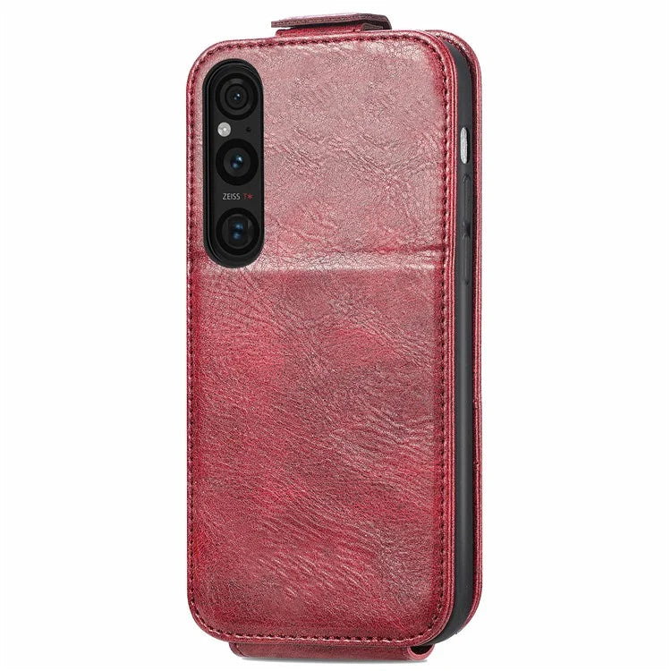For Sony Xperia 1 V Case Shock-Absorbent Vertical Flip Stand Phone Cover