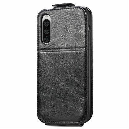 For Sony Xperia 10 V Phone Case Vertical Flip Drop Resistant PU Leather Cover