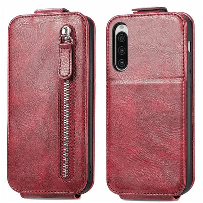 For Sony Xperia 10 V Phone Case Vertical Flip Drop Resistant PU Leather Cover