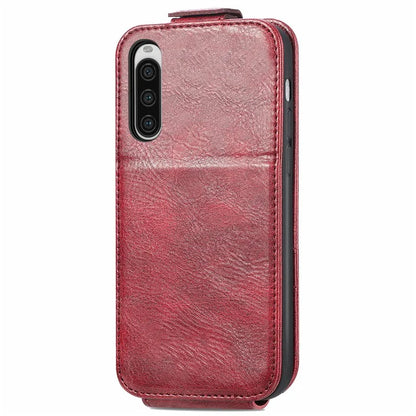 For Sony Xperia 10 V Phone Case Vertical Flip Drop Resistant PU Leather Cover