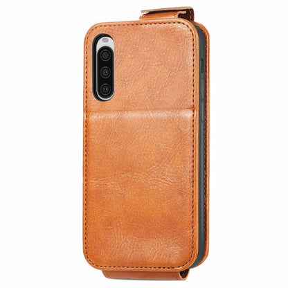 For Sony Xperia 10 V Phone Case Vertical Flip Drop Resistant PU Leather Cover
