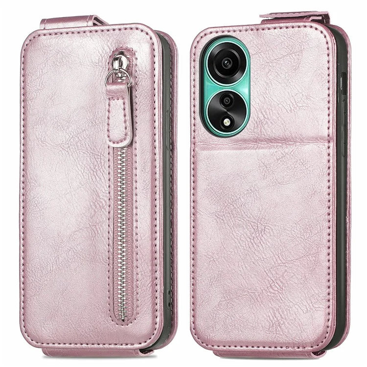 For Oppo A78 4G Case Drop Resistant PU Leather Stand Smart Phone Protector