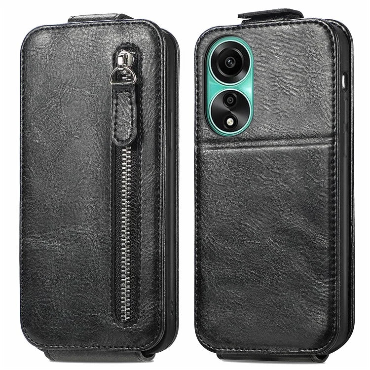 For Oppo A78 4G Case Drop Resistant PU Leather Stand Smart Phone Protector