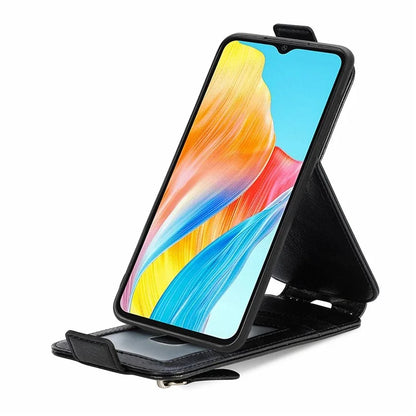 For Oppo A78 4G Case Drop Resistant PU Leather Stand Smart Phone Protector