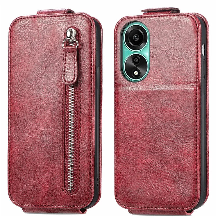 For Oppo A78 4G Case Drop Resistant PU Leather Stand Smart Phone Protector