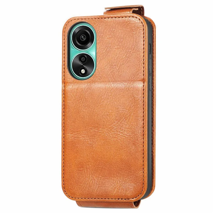 For Oppo A78 4G Case Drop Resistant PU Leather Stand Smart Phone Protector