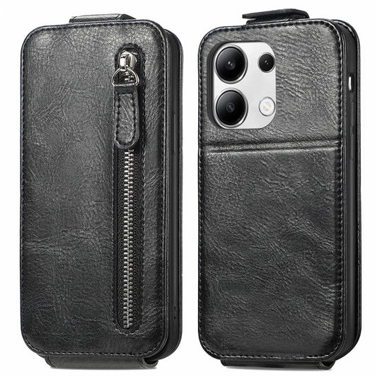 For Xiaomi Redmi Note 13 4G Case PU Leather Vertical Flip Down Wallet Phone Cover