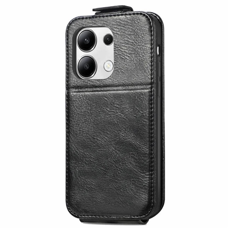 For Xiaomi Redmi Note 13 4G Case PU Leather Vertical Flip Down Wallet Phone Cover