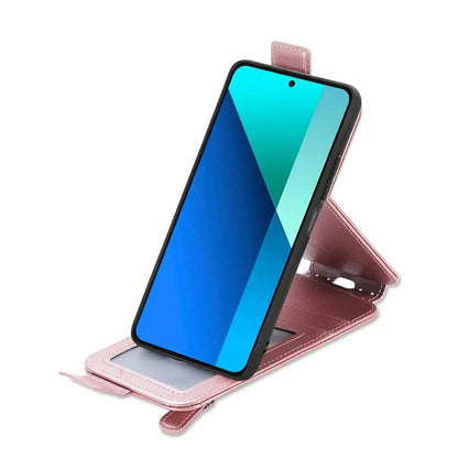 For Xiaomi Redmi Note 13 4G Case PU Leather Vertical Flip Down Wallet Phone Cover