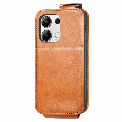 For Xiaomi Redmi Note 13 4G Case PU Leather Vertical Flip Down Wallet Phone Cover
