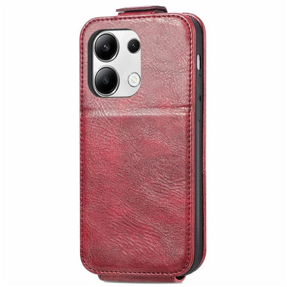 For Xiaomi Redmi Note 13 4G Case PU Leather Vertical Flip Down Wallet Phone Cover