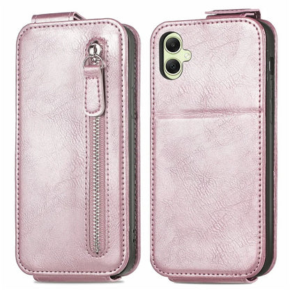 For Samsung Galaxy A05 4G Cover Vertical Flip Stand Mobile Phone Case with Zipper Wallet