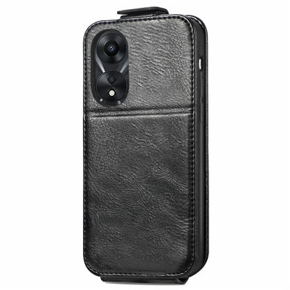 For Oppo A58 4G Case PU Leather Zipper Wallet Solid Color Design Phone Protector