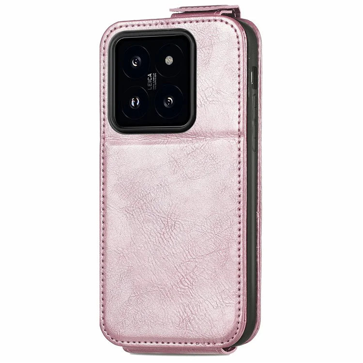 For Xiaomi 14 Magnetic Case PU Leather Zipper Wallet Phone Guard Cover