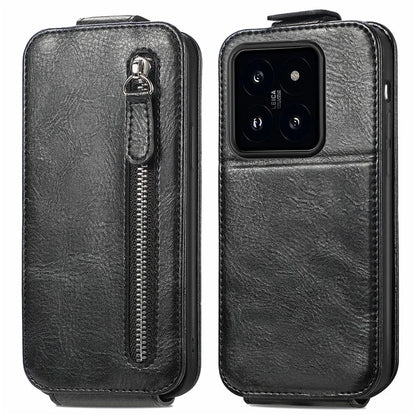 For Xiaomi 14 Magnetic Case PU Leather Zipper Wallet Phone Guard Cover