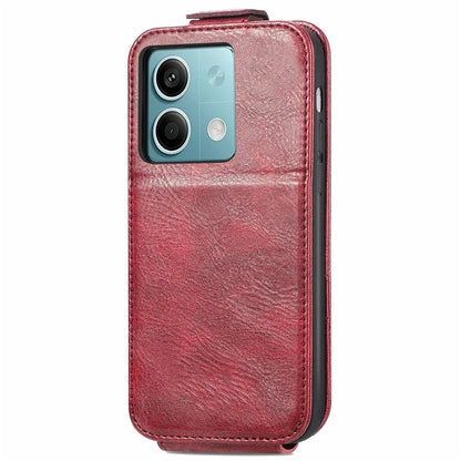 For Xiaomi Redmi Note 13 5G Case Vertical Flip Stand Phone Shell with Zipper Wallet