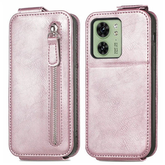 Phone Case for Motorola Edge 40 5G Shell Stand Vertical Flip PU Leather Wallet Cover
