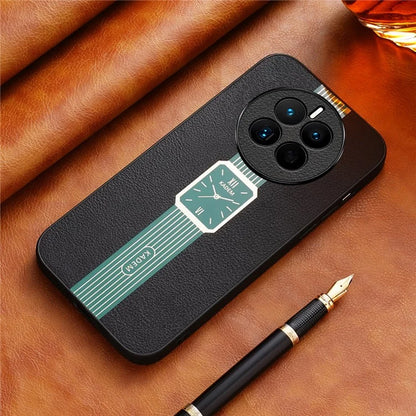 KADEM For Realme 12+ 5G Case Leather Coated TPU+Acrylic Hybrid Electroplating Cover