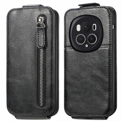 For Honor Magic6 Pro 5G Vertical Flip Case Full Protection PU Leather Phone Cover