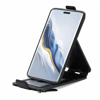 For Honor Magic6 Pro 5G Vertical Flip Case Full Protection PU Leather Phone Cover