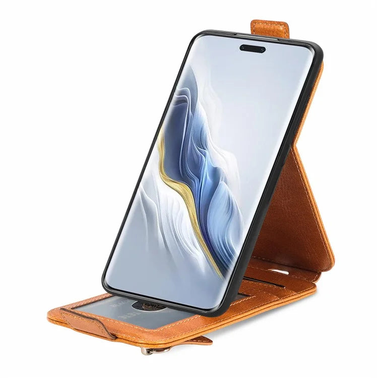 For Honor Magic6 Pro 5G Vertical Flip Case Full Protection PU Leather Phone Cover