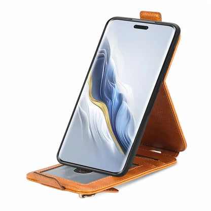 For Honor Magic6 Pro 5G Vertical Flip Case Full Protection PU Leather Phone Cover