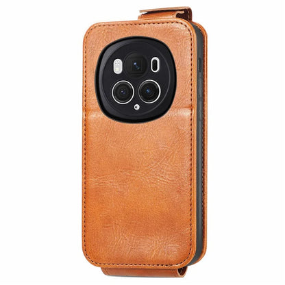 For Honor Magic6 Pro 5G Vertical Flip Case Full Protection PU Leather Phone Cover