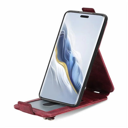For Honor Magic6 Pro 5G Vertical Flip Case Full Protection PU Leather Phone Cover