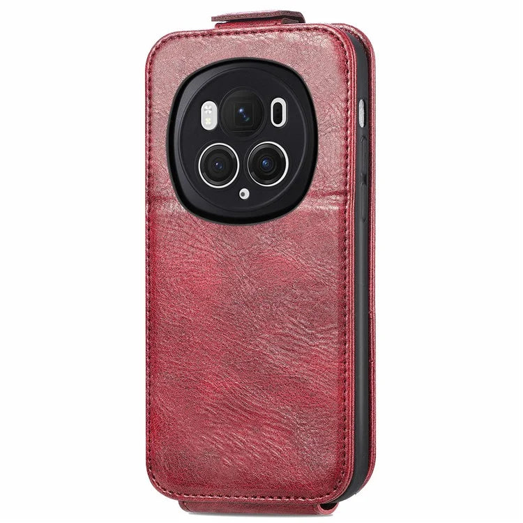 For Honor Magic6 Pro 5G Vertical Flip Case Full Protection PU Leather Phone Cover