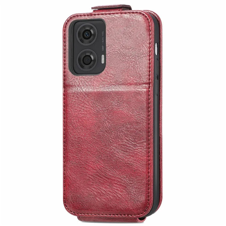For Motorola Moto G24 4G / G04 4G Case with Card Holder PU Leather Phone Cover Vertical Flip