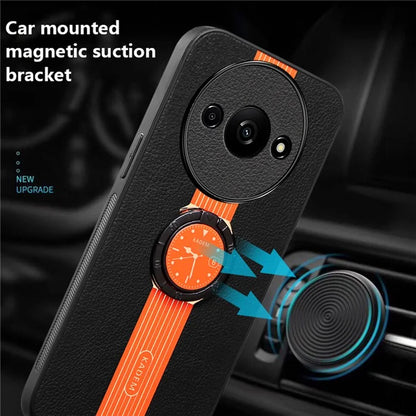KADEM For Xiaomi Redmi A3 Case PU Leather Fall Protection Phone Back Cover Built-in Kickstand