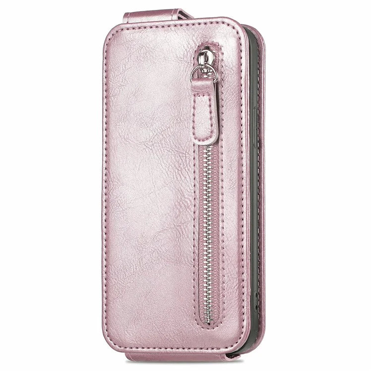 For Honor X8b 4G Case PU Leather Up and Down Open Zipper Wallet Phone Cover
