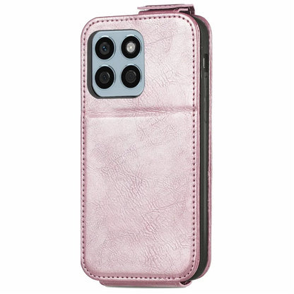 For Honor X8b 4G Case PU Leather Up and Down Open Zipper Wallet Phone Cover