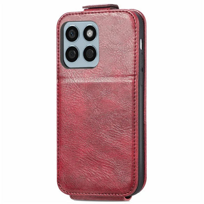 For Honor X8b 4G Case PU Leather Up and Down Open Zipper Wallet Phone Cover