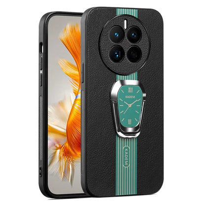 KADEM For Realme 12+ 5G Case Leather Coated TPU+Acrylic Protective Cover with Kickstand