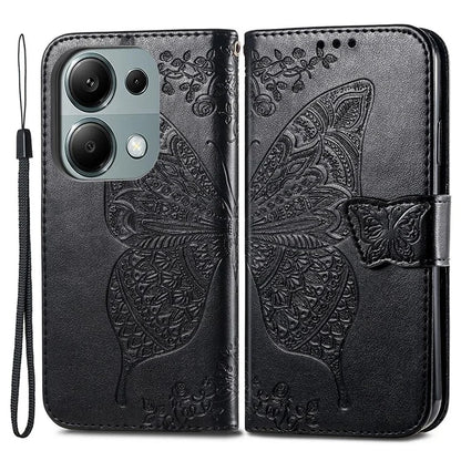 For Xiaomi Redmi Note 13 Pro 4G / Poco M6 Pro 4G Phone Case Butterfly Imprinted Cover with Card Holder