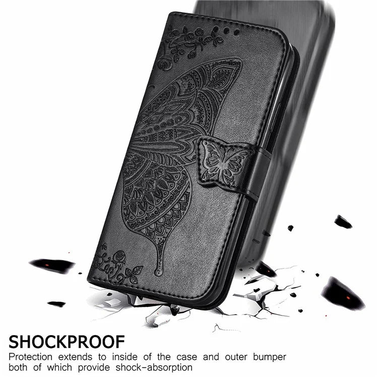 For Xiaomi Redmi Note 13 Pro 4G / Poco M6 Pro 4G Phone Case Butterfly Imprinted Cover with Card Holder