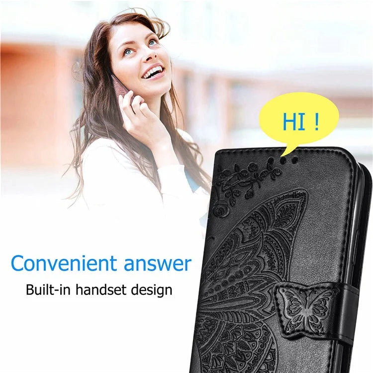 For Xiaomi Redmi Note 13 Pro 4G / Poco M6 Pro 4G Phone Case Butterfly Imprinted Cover with Card Holder