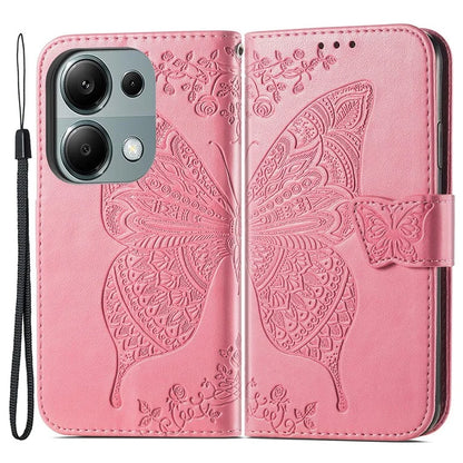 For Xiaomi Redmi Note 13 Pro 4G / Poco M6 Pro 4G Phone Case Butterfly Imprinted Cover with Card Holder