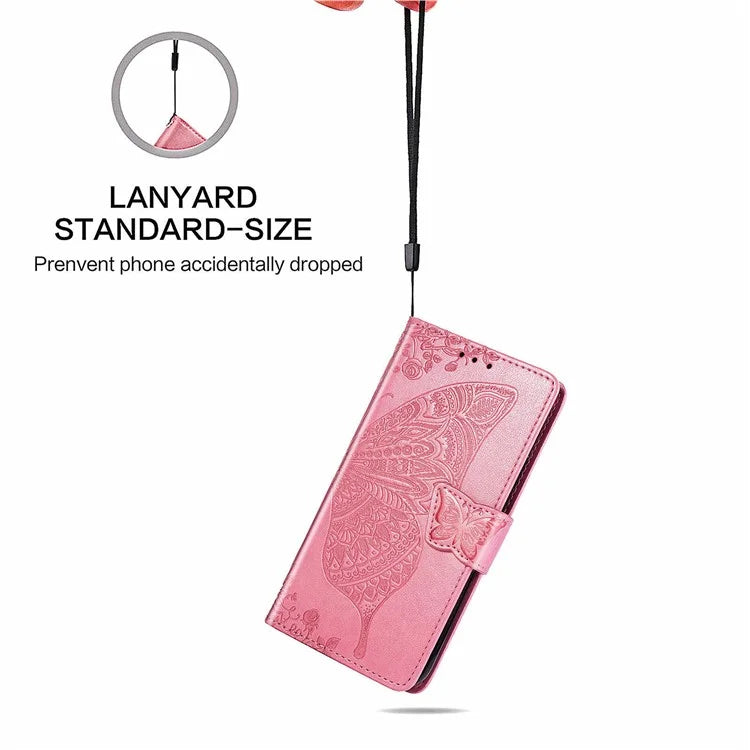 For Xiaomi Redmi Note 13 Pro 4G / Poco M6 Pro 4G Phone Case Butterfly Imprinted Cover with Card Holder