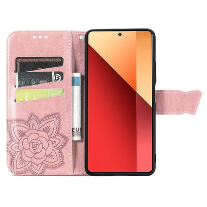 For Xiaomi Redmi Note 13 Pro 4G / Poco M6 Pro 4G Phone Case Butterfly Imprinted Cover with Card Holder