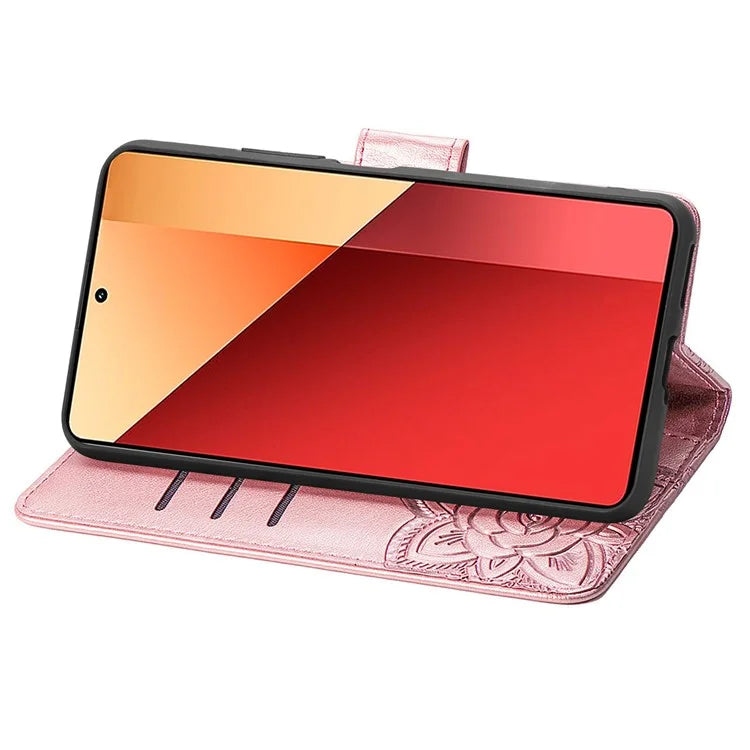For Xiaomi Redmi Note 13 Pro 4G / Poco M6 Pro 4G Phone Case Butterfly Imprinted Cover with Card Holder