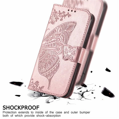 For Xiaomi Redmi Note 13 Pro 4G / Poco M6 Pro 4G Phone Case Butterfly Imprinted Cover with Card Holder
