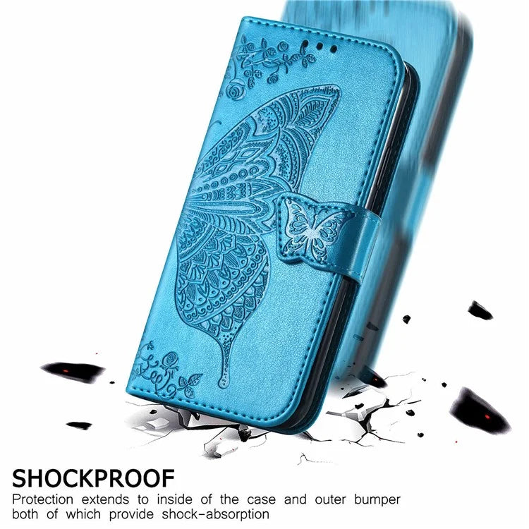For Xiaomi Redmi Note 13 Pro 4G / Poco M6 Pro 4G Phone Case Butterfly Imprinted Cover with Card Holder