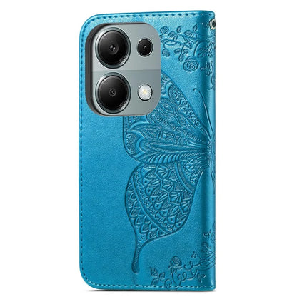 For Xiaomi Redmi Note 13 Pro 4G / Poco M6 Pro 4G Phone Case Butterfly Imprinted Cover with Card Holder