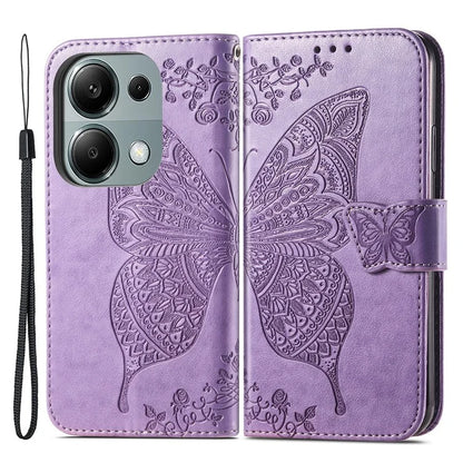 For Xiaomi Redmi Note 13 Pro 4G / Poco M6 Pro 4G Phone Case Butterfly Imprinted Cover with Card Holder