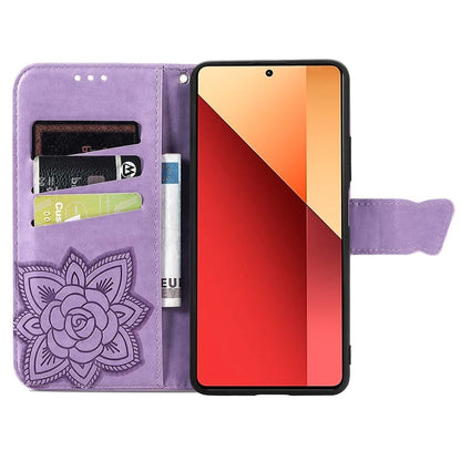 For Xiaomi Redmi Note 13 Pro 4G / Poco M6 Pro 4G Phone Case Butterfly Imprinted Cover with Card Holder