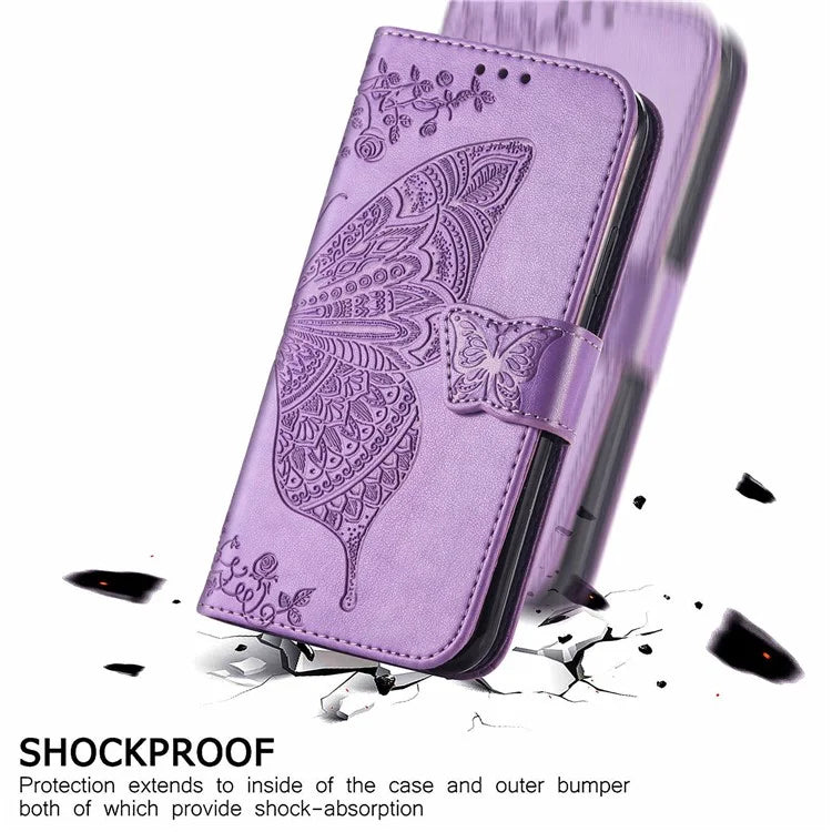 For Xiaomi Redmi Note 13 Pro 4G / Poco M6 Pro 4G Phone Case Butterfly Imprinted Cover with Card Holder